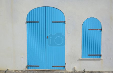 Blue door in Alghero, Sardinia, Italy