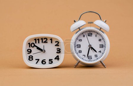 Photo for Alarm clock telling time Reminder working with time business appointment schedule punctuality time concept - Royalty Free Image