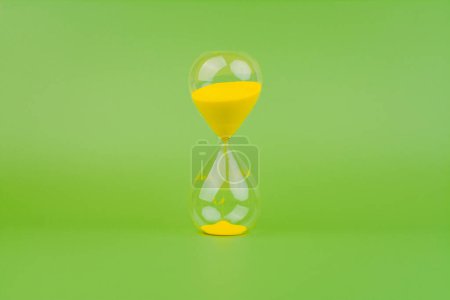 Photo for Hourglass, colorful countdown, time limit, time concept and importance of spending time. - Royalty Free Image