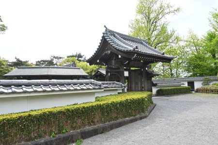  Japan sightseeing trip. 'Okazaki castle'. Okazaki city Aichi prefecture. Famous for being the birthplace of Tokugawa Ieyasu, the shogun who unified Japan.