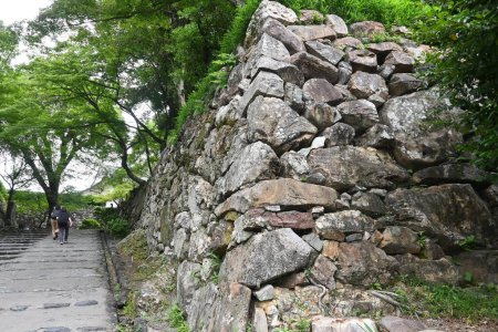 Foto de Viaje turístico a Japón, visita al castillo. Castillo de Inuyama Ciudad de Inuyama, Prefectura de Aichi. Castillo de Inuyama con vistas al río Kiso se dice que es la torre de castillo de madera más antigua existente en Japón. - Imagen libre de derechos