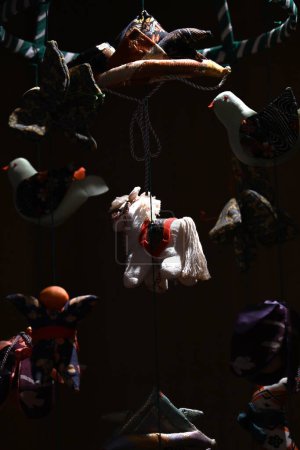 Japan Travel. Hanging decorations (Tsurushi Kazari) are displayed every March during the Doll's Festival to pray for the growth of girls.