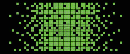 Foto de Pixel desintegración color fondo. Efecto decaimiento. Patrón de puntos dispersos. Concepto de desintegración. Establecer texturas de mosaico de píxeles con partículas cuadradas simples. Ilustración vectorial - Imagen libre de derechos