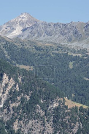 Photo for The Rothorn in the St Luc ski area, in the Anniviers Valley, in the Southern Swiss Alps above Sierre - Royalty Free Image