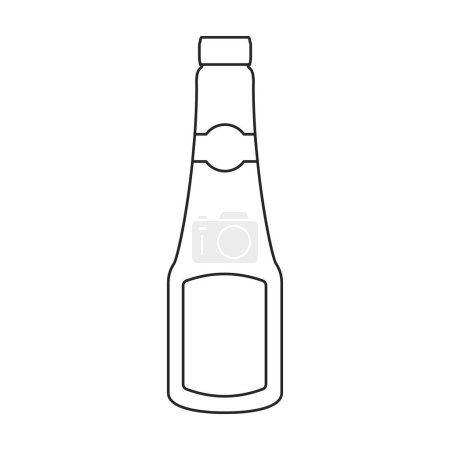 Illustration for Sauce vector icon.Outline vector logo isolated on white background sauce . - Royalty Free Image