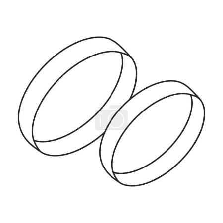 Illustration for Wedding ring vector icon.Outline vector logo isolated on white background wedding ring . - Royalty Free Image