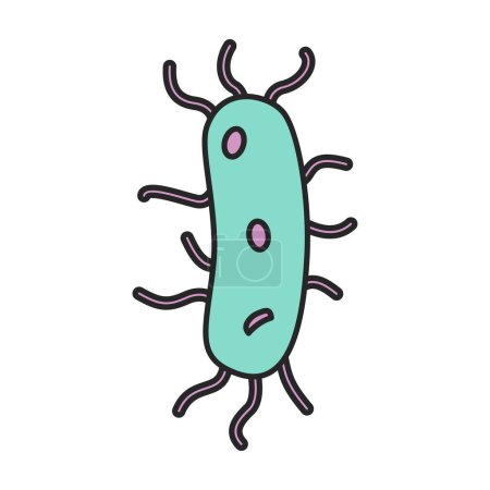 Téléchargez les illustrations : Bacteria of virus vector icon.Color vector logo isolated on white background bacteria of virus . - en licence libre de droit
