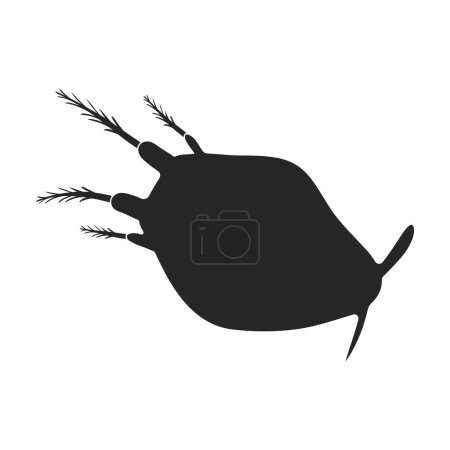 Téléchargez les illustrations : Icône vectorielle plancton.Logo vectoriel noir isolé sur fond blanc plancton. - en licence libre de droit