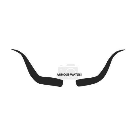 Illustration for Horn ankole-watusi vector icon.Cartoon vector icons isolated on white background horn ankole-watusi. - Royalty Free Image