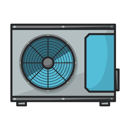 Ventilación vector icon.Color logotipo del vector aislado en la ventilación de fondo blanco .