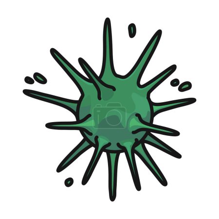 Téléchargez les illustrations : Bacteria of virus vector icon.Color vector logo isolated on white background bacteria of virus. - en licence libre de droit