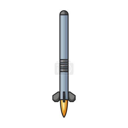 Logotipo del vector del misil balístico icon.Color aislado en el misil balístico del fondo blanco.