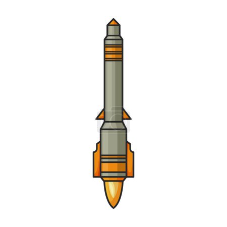 Ilustración de Logotipo del vector del misil balístico icon.Color aislado en el misil balístico del fondo blanco. - Imagen libre de derechos