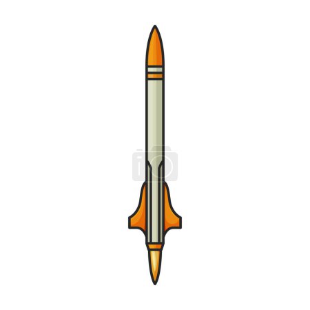 Illustration for Ballistic missile vector icon.Color vector logo isolated on white background ballistic missile. - Royalty Free Image