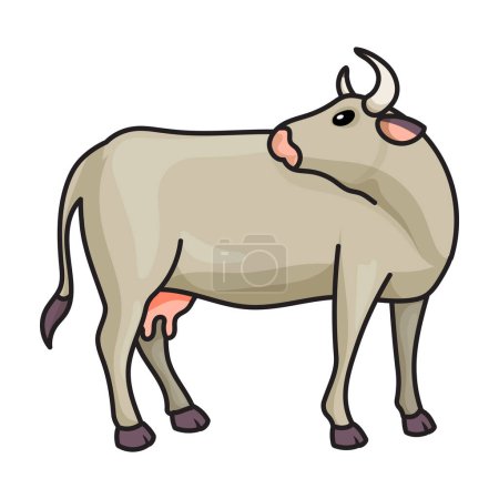 Vache d'icône vectorielle animale.Logo vectoriel couleur isolé sur fond blanc vache d'animal.