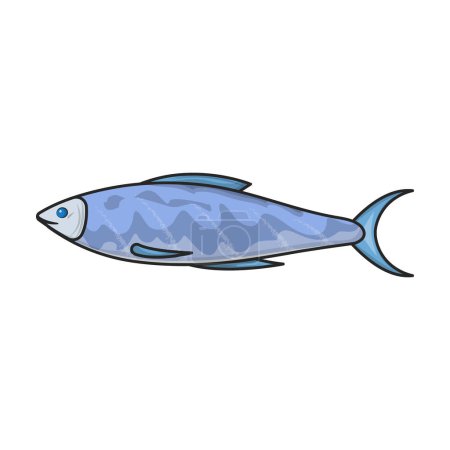 Illustration for Sea fish vector icon.Color vector logo isolated on white background sea fish. - Royalty Free Image