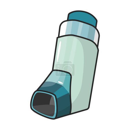 Illustration for Inhaler vector icon.Color vector logo isolated on white background inhaler. - Royalty Free Image