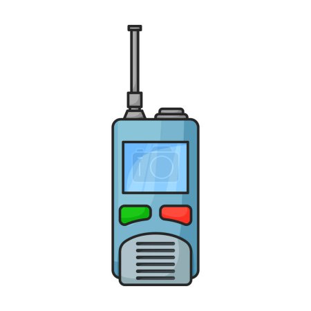Illustration for Walkie talkie vector icon.Color vector logo isolated on white background walkie talkie. - Royalty Free Image