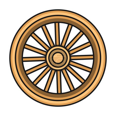 Téléchargez les illustrations : Roue du panier icône vecteur.Logo vectoriel couleur isolé sur fond blanc roue du panier. - en licence libre de droit