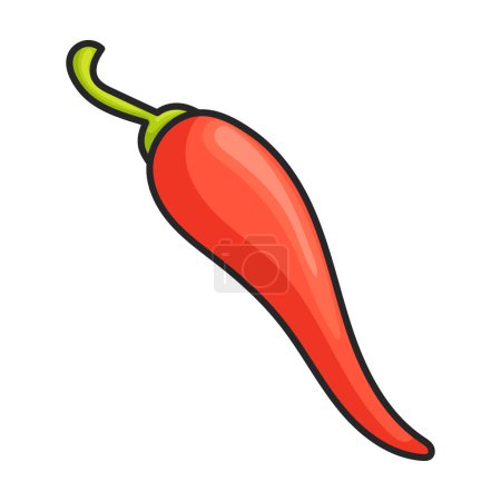 Ilustración de Pimienta picante vector icon.Color logotipo del vector aislado sobre fondo blanco pimienta picante . - Imagen libre de derechos