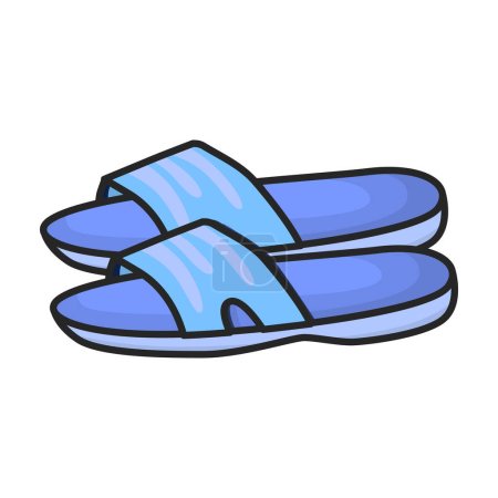 Illustration for House slipper vector icon.Color vector logo isolated on white background house slipper. - Royalty Free Image