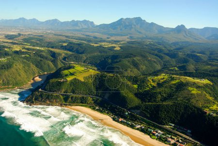 Foto de Aerial photo of Wilderness on the Garden Route, South Africa - Imagen libre de derechos