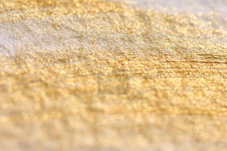 Abstract background in gold on watercolor paper. Poster 619809926