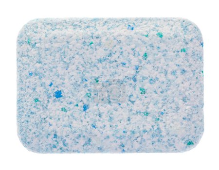 Photo for Dishwashing detergent tablet isolated on white background - Royalty Free Image
