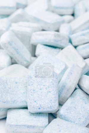 Photo for Dishwashing detergent tablets background - Royalty Free Image