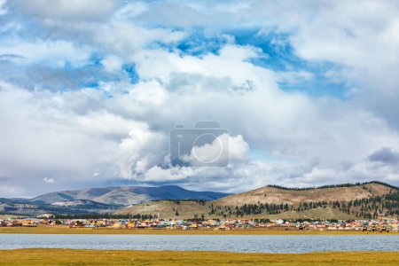 Photo for VIew of Khatgal village, a starting point of touristic activities in Khovsgol Lake National Park in northern Mongolia - Royalty Free Image