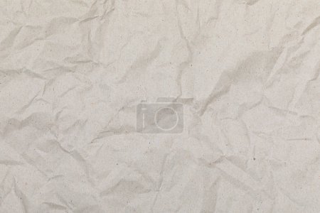 Photo for Sheet of grey wrinkled kraft made from recycled paper with texture and details - Royalty Free Image