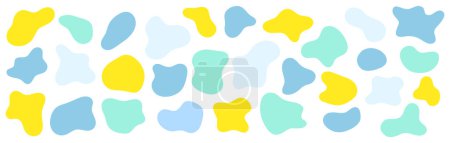 Organic abstract Shapes in summer colors, vector illustrations