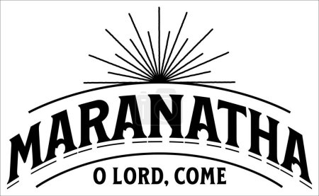 Téléchargez les photos : Maranatha Bible word in lettering vector illustration, fichier ZIP contient des formats EPS, JPEG et PNG. - en image libre de droit