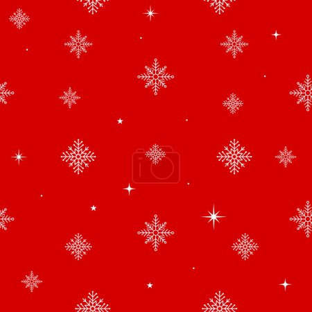 Téléchargez les photos : Modèle de flocons de neige de Noël sur fond rouge - en image libre de droit