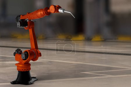 Téléchargez les photos : Arm Robot AI fabrication de produits automobiles Objet pour l'industrie manufacturière technologie service maintenance du futur entrepôt mécanique technologie future réparation et production de voitures - en image libre de droit
