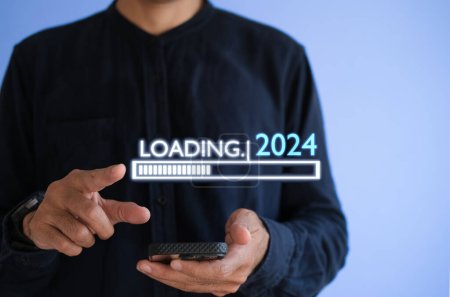 Hand push UI-Schnittstelle 2024 Technologie AR-Anwendungstechnologie Plattform Gerät Laptop Netzwerkknotenpunkt Bildschirmanzeige kreative Dezember Entwicklung Finanzierung zukünftiges Ziel neue Idee Jahr 2024
