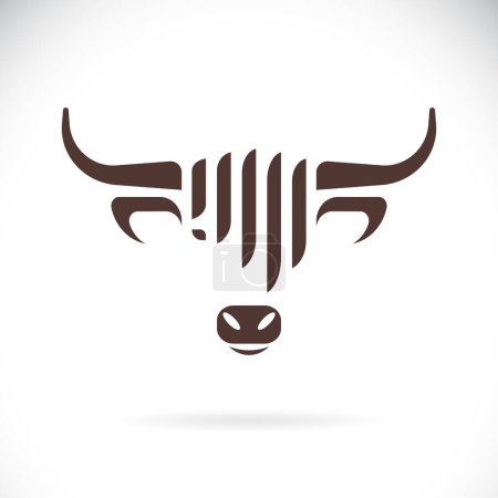 Illustration for Vector of highland cow head design on white background. Farm Animal. Cows logos or icons. Easy editable layered vector illustration. - Royalty Free Image