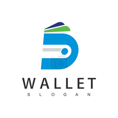 Letter D Wallet logo design template, Payment icon