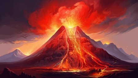 A huge volcano eruption captured