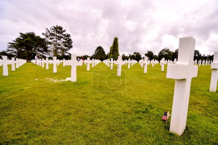 Photo du cimetière franco-américain en Normandie