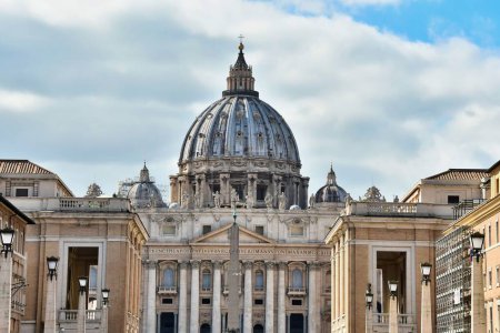 dome of st peters basilica in rome italy, photo as a background, digital image