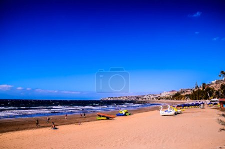 Playa del Ingles Tropischer Strand im Süden von Gran Canaria Kanarische Inseln