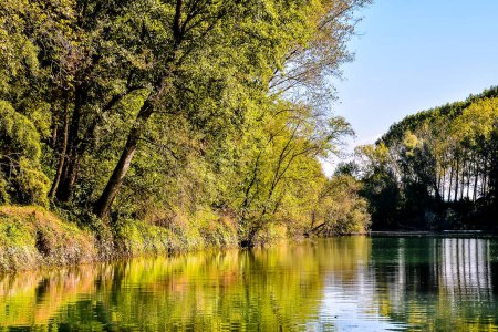 Foto von schönen wilden Brenta Fluss in Norditalien