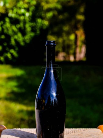 Photo Picture of Vintage Old Fashioned Glass Bottle