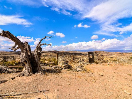 View of the Desert Tabernas in Almeria Province Spain