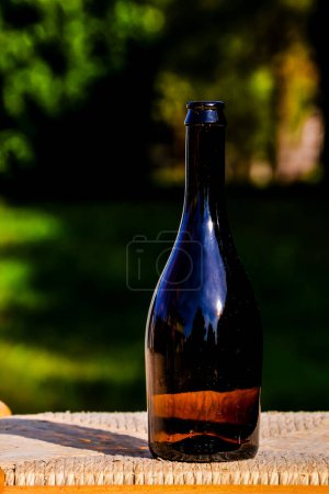Photo Picture of Vintage Old Fashioned Glass Bottle
