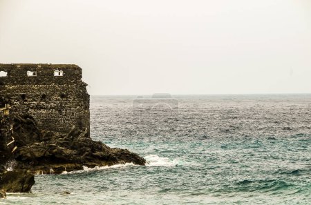 Ancient Old Rock Castle Near the Atlantic Ocean