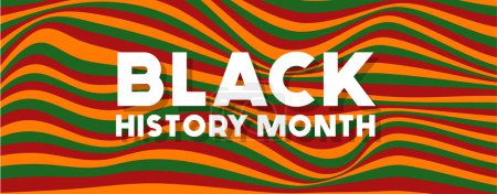 Illustration for Black history month celebrating banner vector illustration - Royalty Free Image