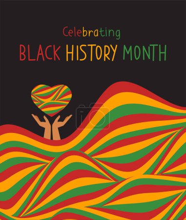 Téléchargez les illustrations : Black history month celebrating banner vector illustration - en licence libre de droit
