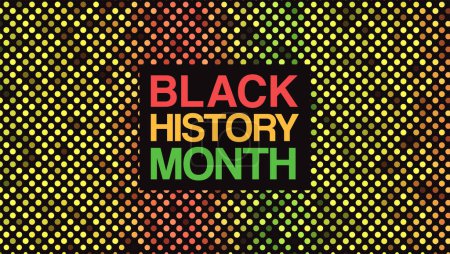 Illustration for Black history month celebrating banner vector illustration - Royalty Free Image